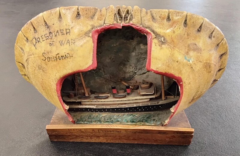 Ship model inside a crab shell.jpg